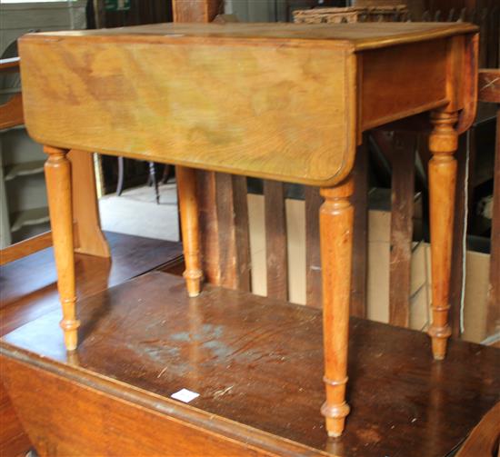 Satinwood drop-leaf table